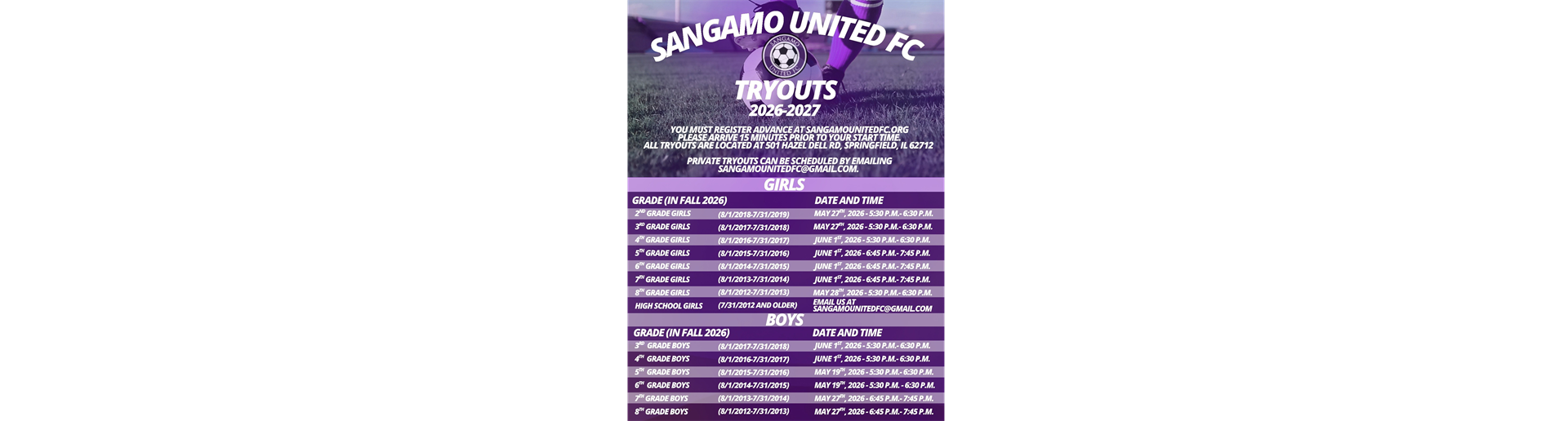 2026-2027 Tryout Info